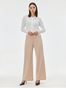 Брюки женские с накладными карманами бежевые  ORSAY