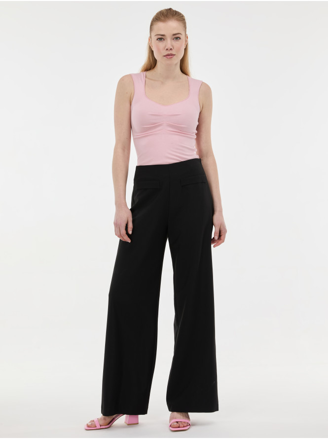 Брюки женские с накладными карманами черные ORSAY