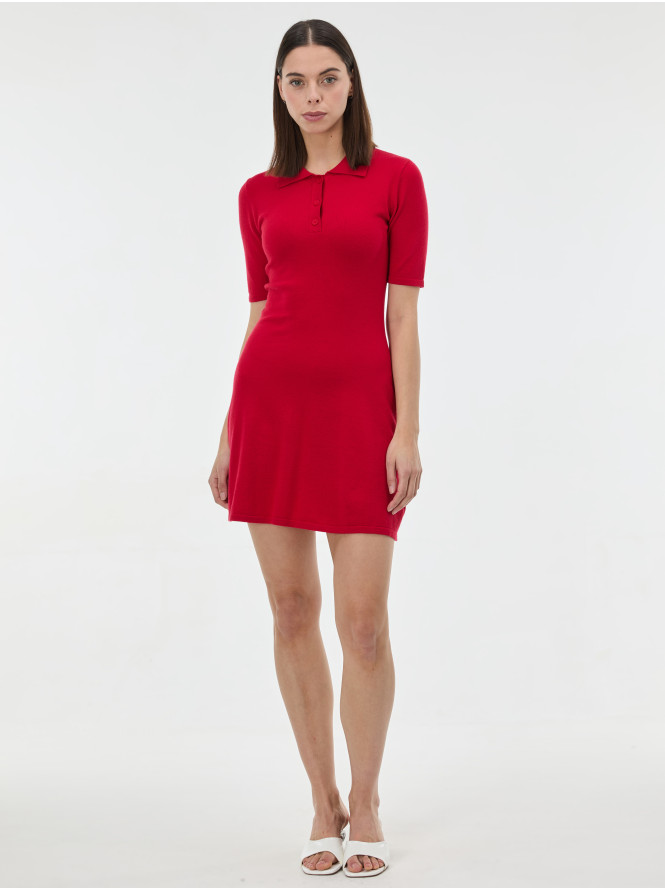 Платье поло женское короткое красное ORSAY
