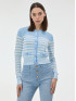Кардиган женский в светло голубую полоску молочный ORSAY