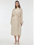 Тренч женский без пуговиц с поясом бежевый ORSAY