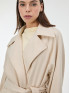 Тренч женский без пуговиц с поясом бежевый ORSAY