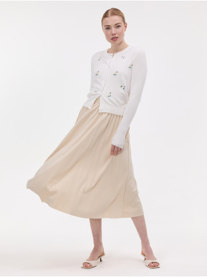 Юбка миди женская со складками бежевая ORSAY