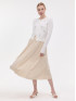 Юбка миди женская со складками бежевая ORSAY