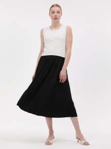 Юбка миди женская со складками черная ORSAY