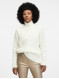 Светр жіночий з високим коміром кремовий ORSAY