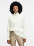 Светр жіночий з високим коміром кремовий ORSAY