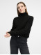 Светр жіночий з високим коміром чорний ORSAY