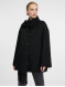 Женское пальто с шарфом черное ORSAY