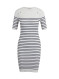 Сукня жіноча з коротким рукавом в смужку білого кольору ORSAY