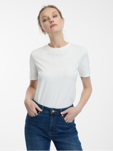 Женская футболка с аппликацией розовая ORSAY