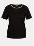 Женская футболка с аппликацией на воротнике черная ORSAY
