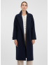 Женское пальто с поясом темно-синее ORSAY