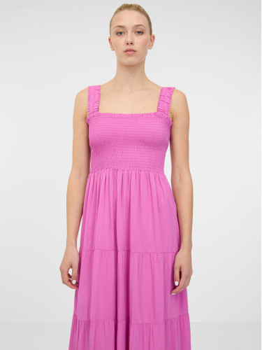 Сукня жіноча з бретелями максі рожева ORSAY