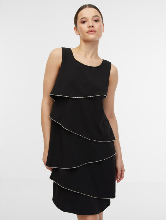 Сукня жіноча з воланами чорна ORSAY