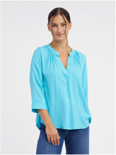 Блуза жіноча з рукавом три чверті бірюзова ORSAY