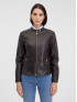 Куртка из искусственной кожи женская темно-коричневая ORSAY