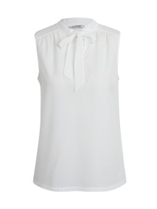 Блуза жіноча зі струмуючої  тканини білого кольору ORSAY