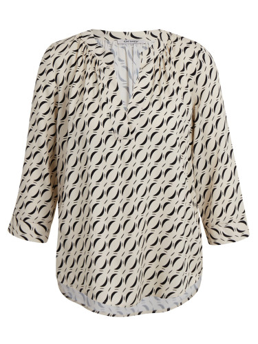 Бежева жіноча блуза з принтом ORSAY