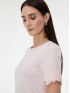Женская футболка с цветами на рукавах розовая ORSAY