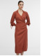 Сукня жіноча з декоративним драпуванням коричнева ORSAY