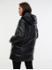 Пальто жіноче стьобане зі штучної шкіри чорне ORSAY