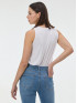 Топ женский с ажурной вставкой белый ORSAY
