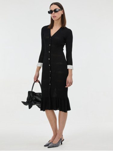 Сукня жіноча в'язана з довжиною міді чорна ORSAY