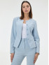 Жакет женский приталенный с акцентным вырезом светло-голубой ORSAY