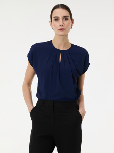 Женская футболка с шифоном темно-синяя ORSAY