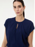 Футболка женская с шифоном темно-синяя ORSAY