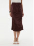 Спідниця жіноча міді темно-коричнева ORSAY
