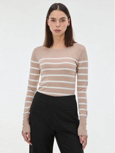 Свитер женский в полоску бежевый ORSAY