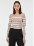Свитер женский в полоску бежевый ORSAY