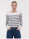 Свитер женский в полоску темно-синий ORSAY