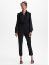Брюки женские с выточками на поясе черные ORSAY