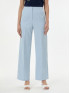 Брюки женские прямого кроя с выточками на поясе голубые ORSAY