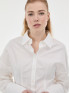 Блуза женская с широкими манжетами белая ORSAY