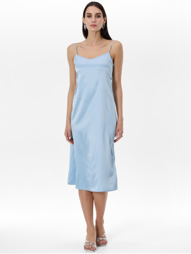 Платье женское на бретелях длиной миди светло-голубое ORSAY