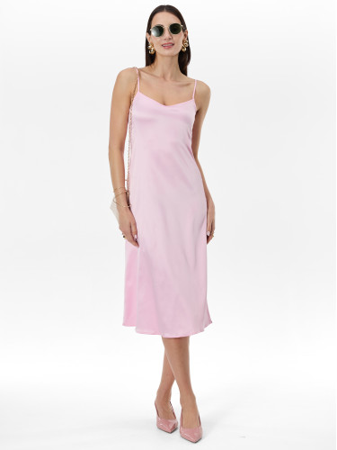 Платье женское на бретелях длиной миди светло-розовое ORSAY