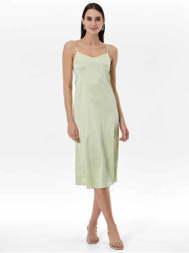 Платье женское на бретелях длиной миди светло-зеленое ORSAY