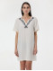 Платье женское короткое с вышивкой кремовое ORSAY