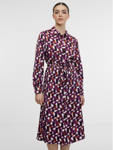 Сукня-сорочка жіноча з принтом фіолетова ORSAY