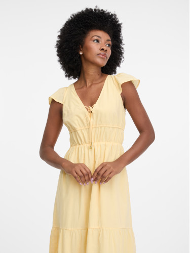 Сукня-максі жіноча з оборкою жовта ORSAY