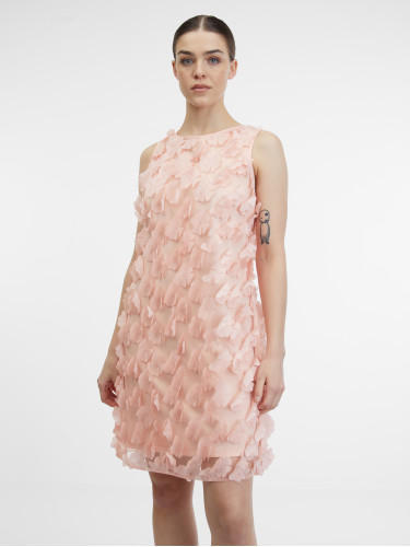 Сукня жіноча з  тривимірними квітами рожева ORSAY