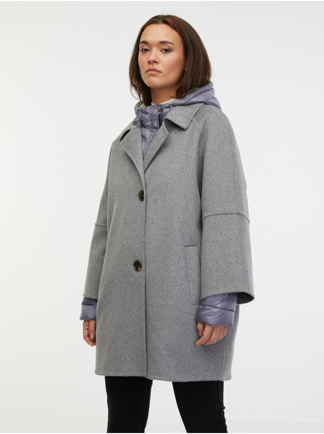 Пальто шерстяное серое ORSAY