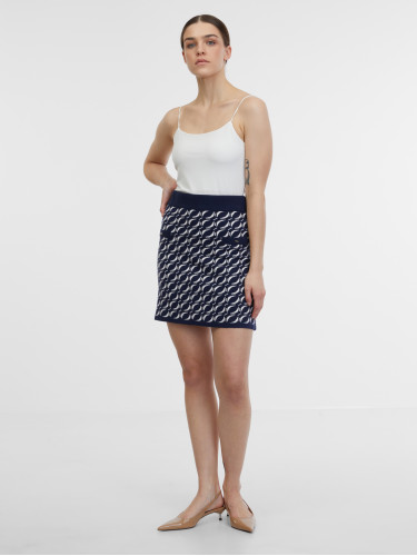 Спідниця жіноча з візерунком темно-синя ORSAY