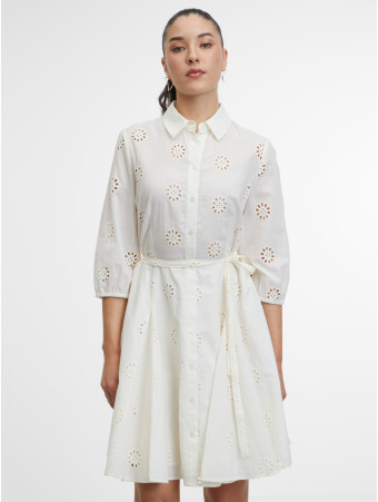 Платье-рубашка женское расклешенное белое ORSAY