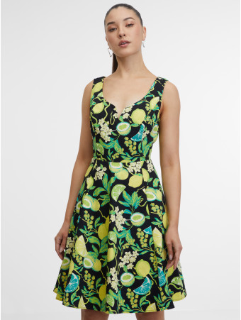 Платье женское с принтом зеленое ORSAY
