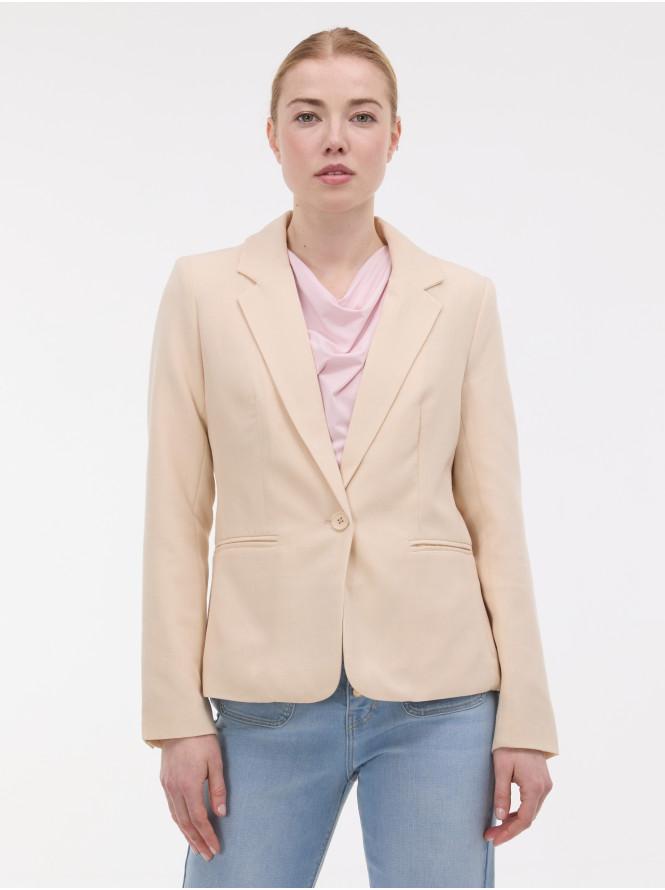 Жакет женский приталеного силуэта бежевый ORSAY